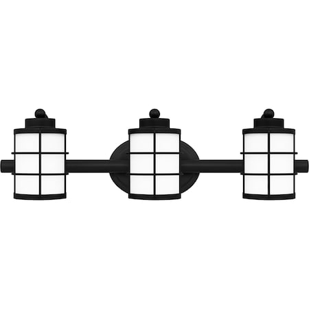 Quoizel Hazlett Bath 3 Lights Matte Black HZT8623MBK